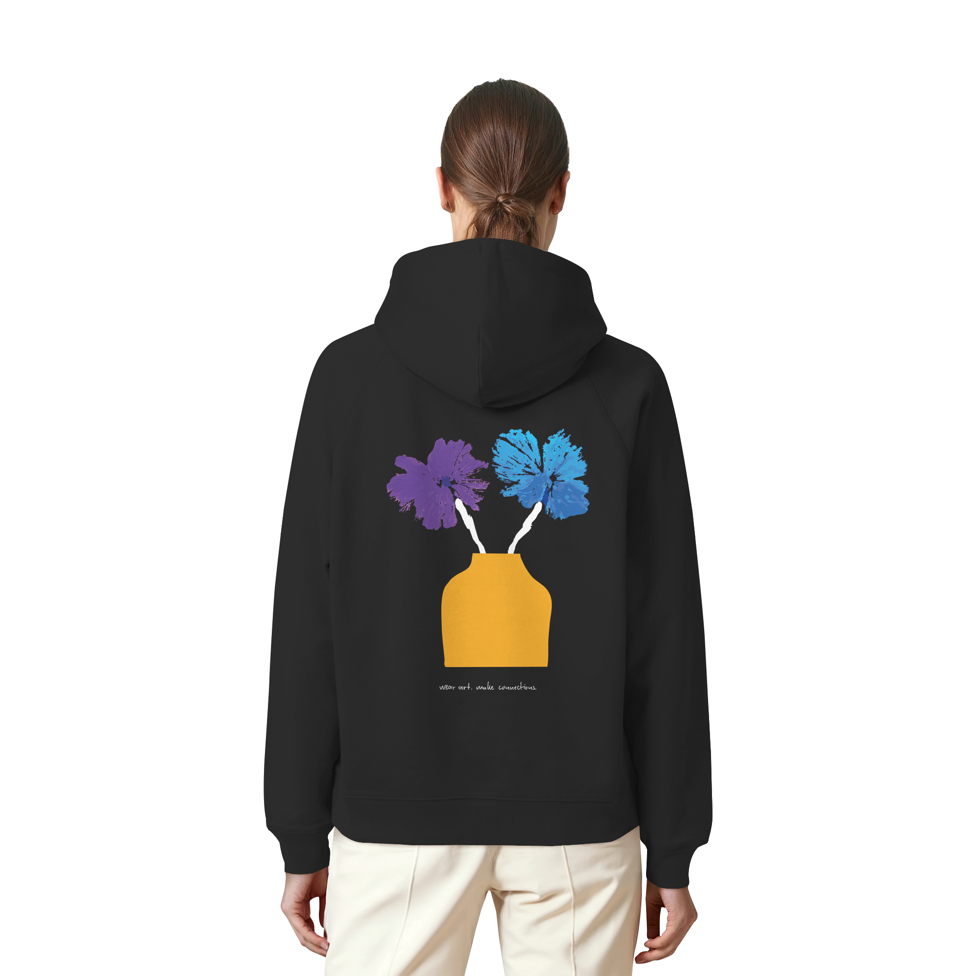 Die Blumenvase - Hoodie mit Stick