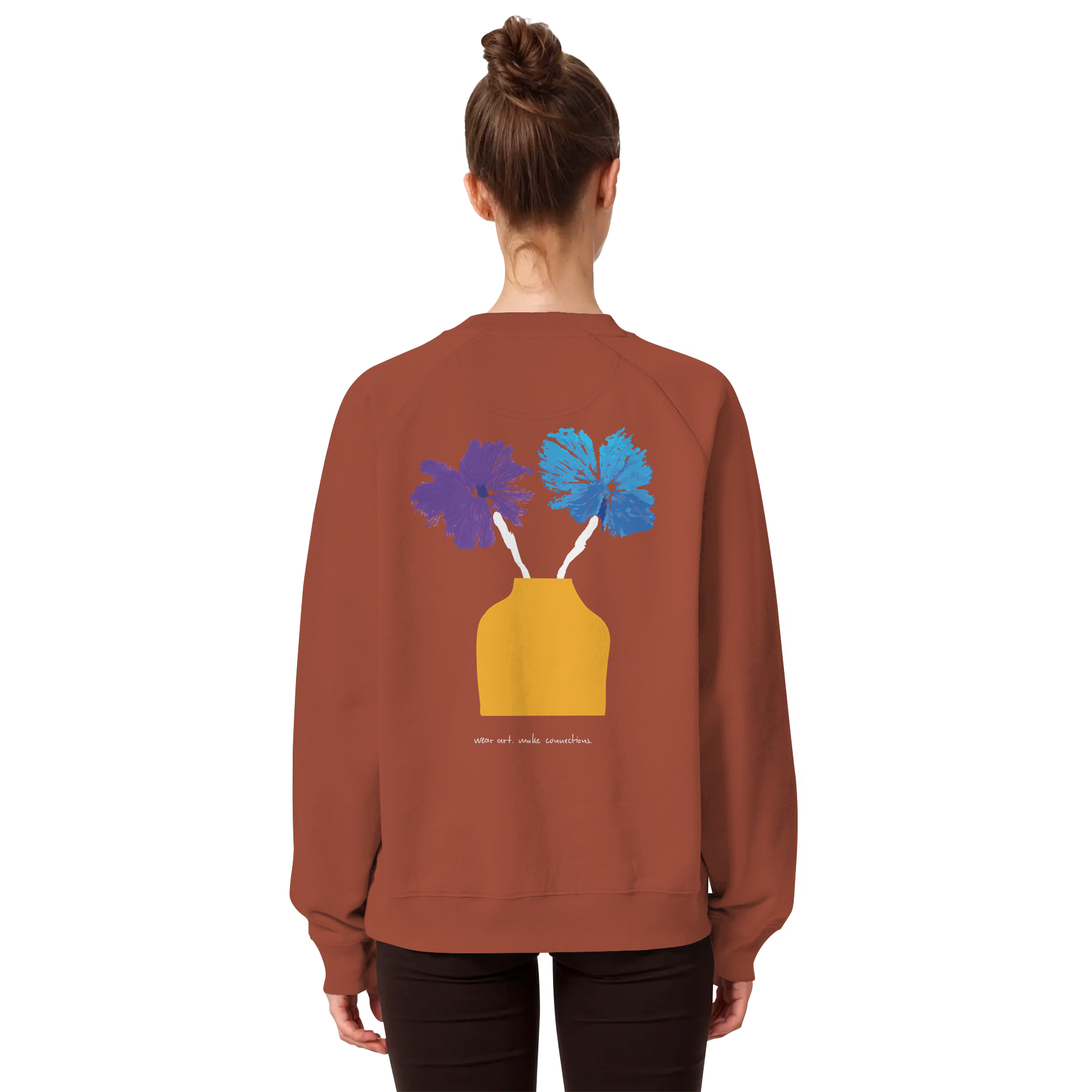 Die Blumenvase - Sweater mit Stick