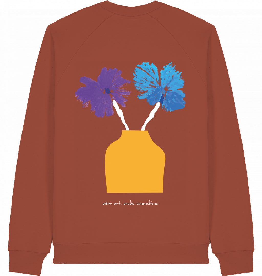 Die Blumenvase - Sweater mit Stick